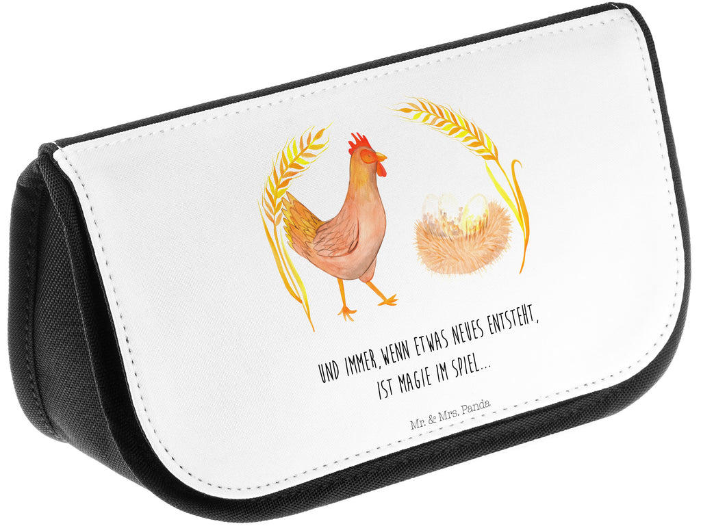 Kosmetiktasche Huhn stolz Kosmetikbeutel, Kulturtasche, Kulturbeutel, Schminktasche, Make-Up Tasche, Bauernhof, Hoftiere, Landwirt, Landwirtin, Hahn, Henne, Hühner, Eier, Hof, Landleben, Motivation, Geburt, Magie, Spruch, Schwangerschaft