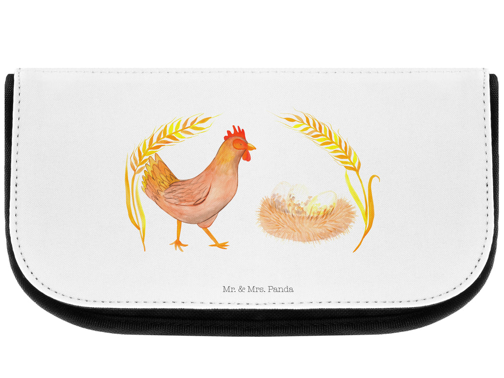 Kosmetiktasche Huhn stolz Kosmetikbeutel, Kulturtasche, Kulturbeutel, Schminktasche, Make-Up Tasche, Bauernhof, Hoftiere, Landwirt, Landwirtin, Hahn, Henne, Hühner, Eier, Hof, Landleben, Motivation, Geburt, Magie, Spruch, Schwangerschaft