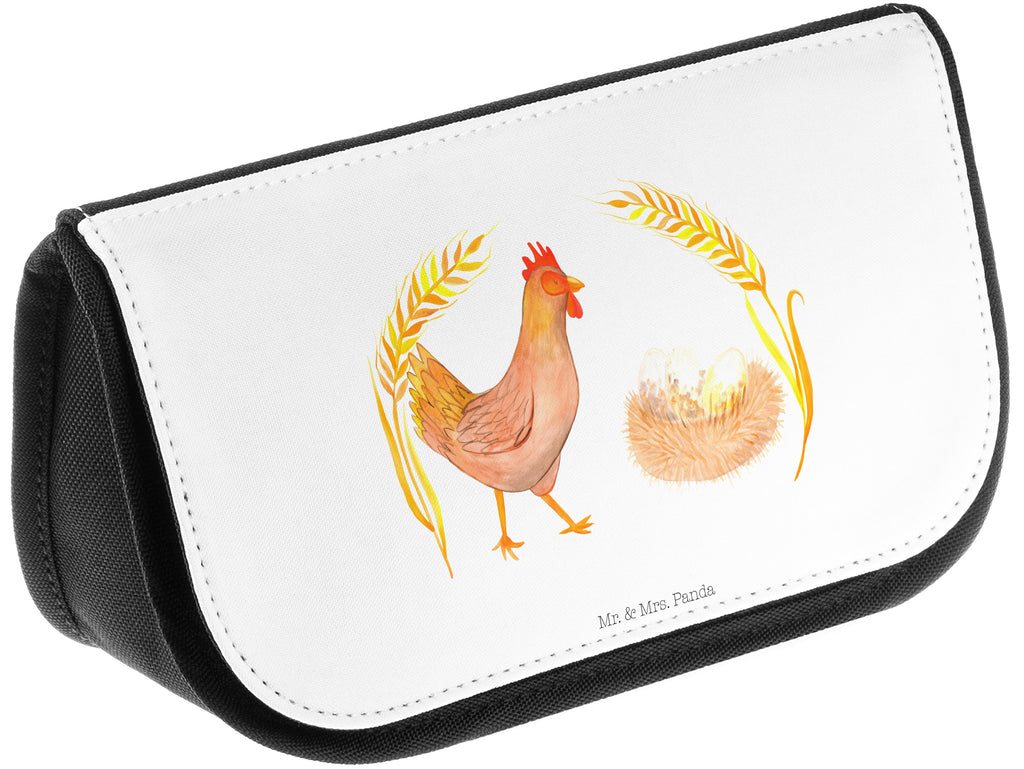 Kosmetiktasche Huhn stolz Kosmetikbeutel, Kulturtasche, Kulturbeutel, Schminktasche, Make-Up Tasche, Bauernhof, Hoftiere, Landwirt, Landwirtin, Hahn, Henne, Hühner, Eier, Hof, Landleben, Motivation, Geburt, Magie, Spruch, Schwangerschaft