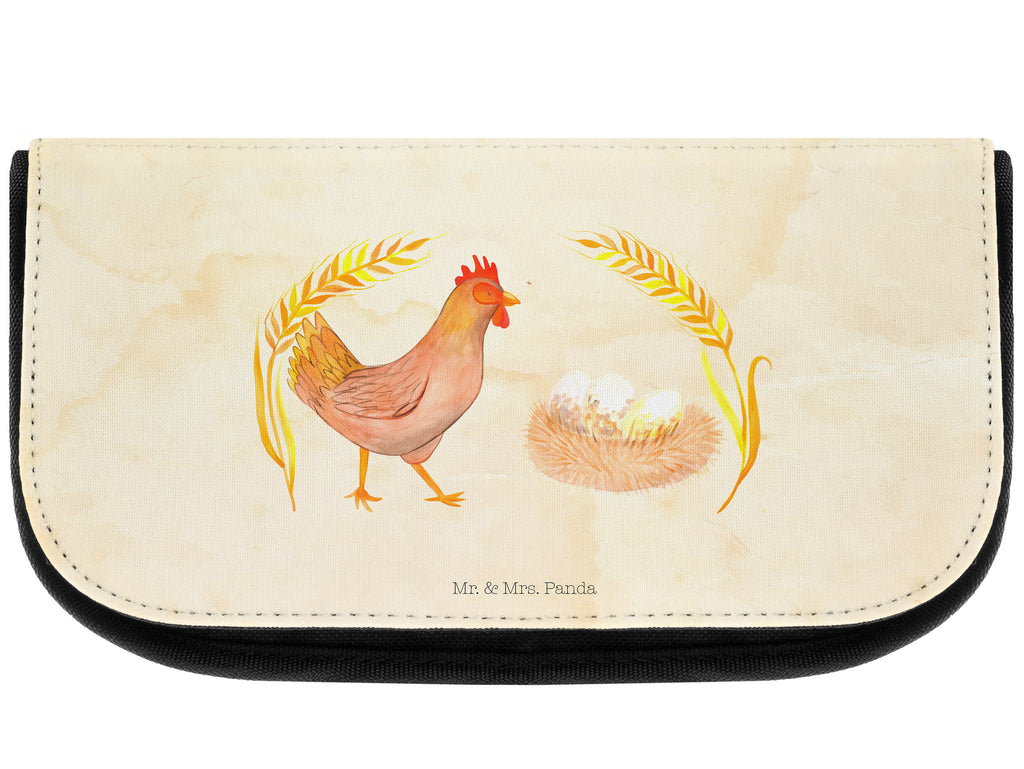 Kosmetiktasche Huhn stolz Kosmetikbeutel, Kulturtasche, Kulturbeutel, Schminktasche, Make-Up Tasche, Bauernhof, Hoftiere, Landwirt, Landwirtin, Hahn, Henne, Hühner, Eier, Hof, Landleben, Motivation, Geburt, Magie, Spruch, Schwangerschaft