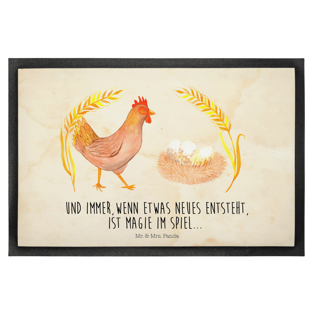 Fußmatte Huhn stolz Hahn, Henne, Hühner, Eier, Bauernhof, Hof, Landleben, Motivation, Geburt, Magie, Spruch, Schwangerschaft Türvorleger, Schmutzmatte, Fußabtreter, Matte, Schmutzfänger, Fußabstreifer, Schmutzfangmatte, Türmatte, Motivfußmatte,  Haustürmatte, Vorleger  Bauernhof, Hoftiere, Landwirt, Landwirtin