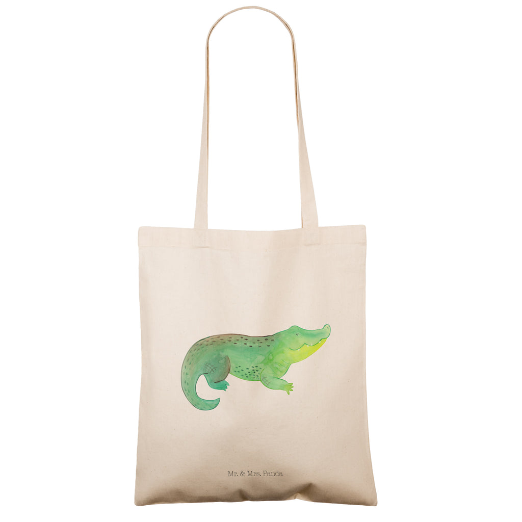 Tragetasche Krokodil Beuteltasche, Beutel, Einkaufstasche, Jutebeutel, Stoffbeutel, Meerestiere, Meer, Urlaub, Krokodil, Krokodile, verrückt sein, spontan sein, Abenteuerlust, Reiselust, Freundin, beste Freundin, Lieblingsmensch