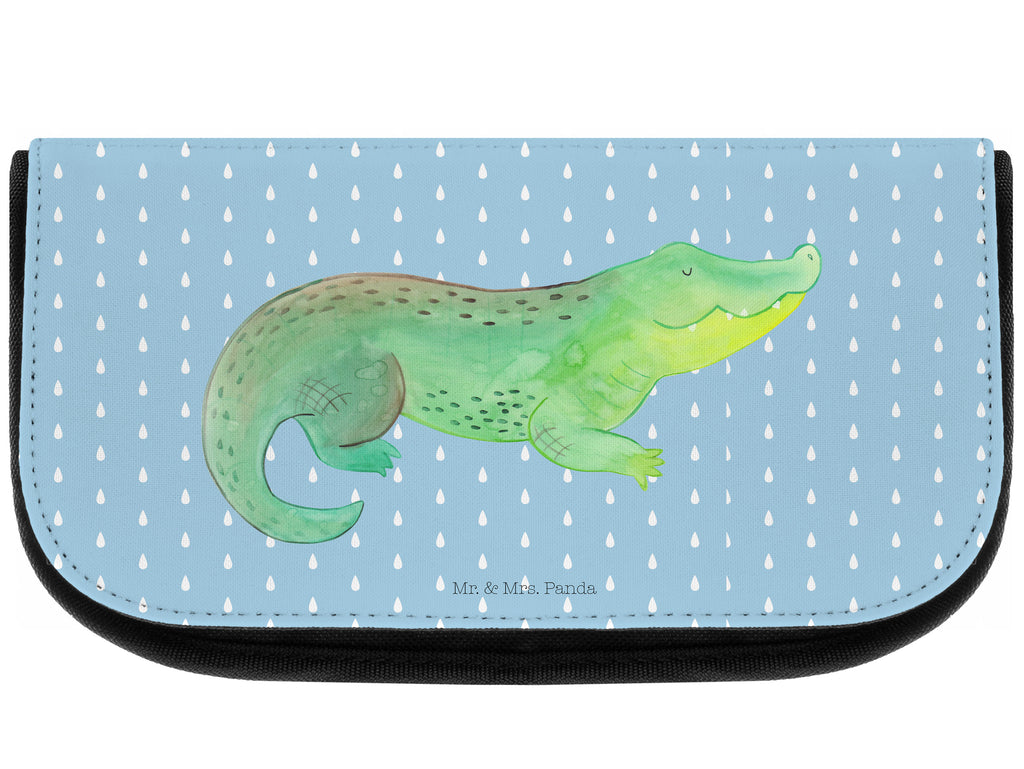 Kosmetiktasche Krokodil Kosmetikbeutel, Kulturtasche, Kulturbeutel, Schminktasche, Make-Up Tasche, Meerestiere, Meer, Urlaub, Krokodil, Krokodile, verrückt sein, spontan sein, Abenteuerlust, Reiselust, Freundin, beste Freundin, Lieblingsmensch