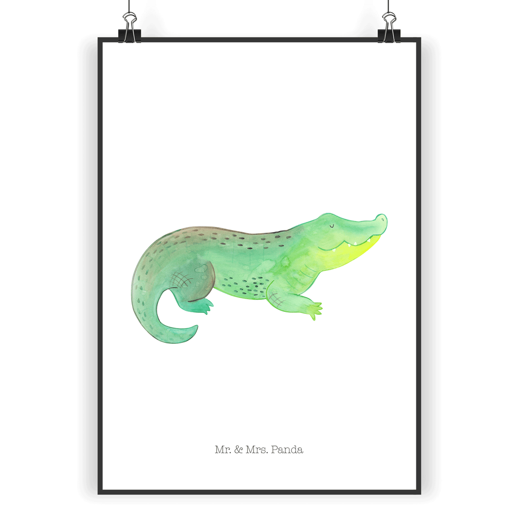 Poster Krokodil Poster, Wandposter, Bild, Wanddeko, Küchenposter, Kinderposter, Wanddeko Bild, Raumdekoration, Wanddekoration, Handgemaltes Poster, Mr. & Mrs. Panda Poster, Designposter, Kunstdruck, Posterdruck, Meerestiere, Meer, Urlaub, Krokodil, Krokodile, verrückt sein, spontan sein, Abenteuerlust, Reiselust, Freundin, beste Freundin, Lieblingsmensch
