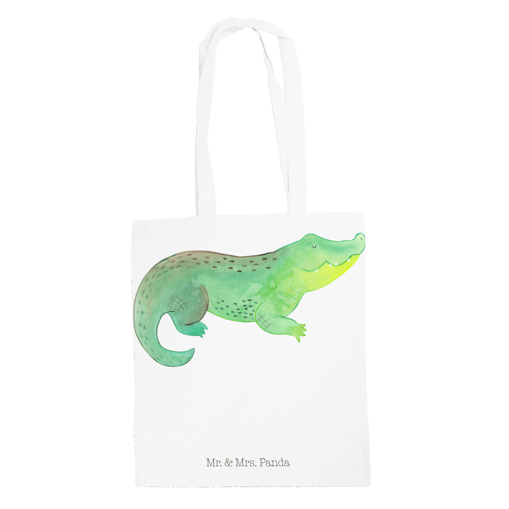 Tragetasche Krokodil Beuteltasche, Beutel, Einkaufstasche, Jutebeutel, Stoffbeutel, Meerestiere, Meer, Urlaub, Krokodil, Krokodile, verrückt sein, spontan sein, Abenteuerlust, Reiselust, Freundin, beste Freundin, Lieblingsmensch
