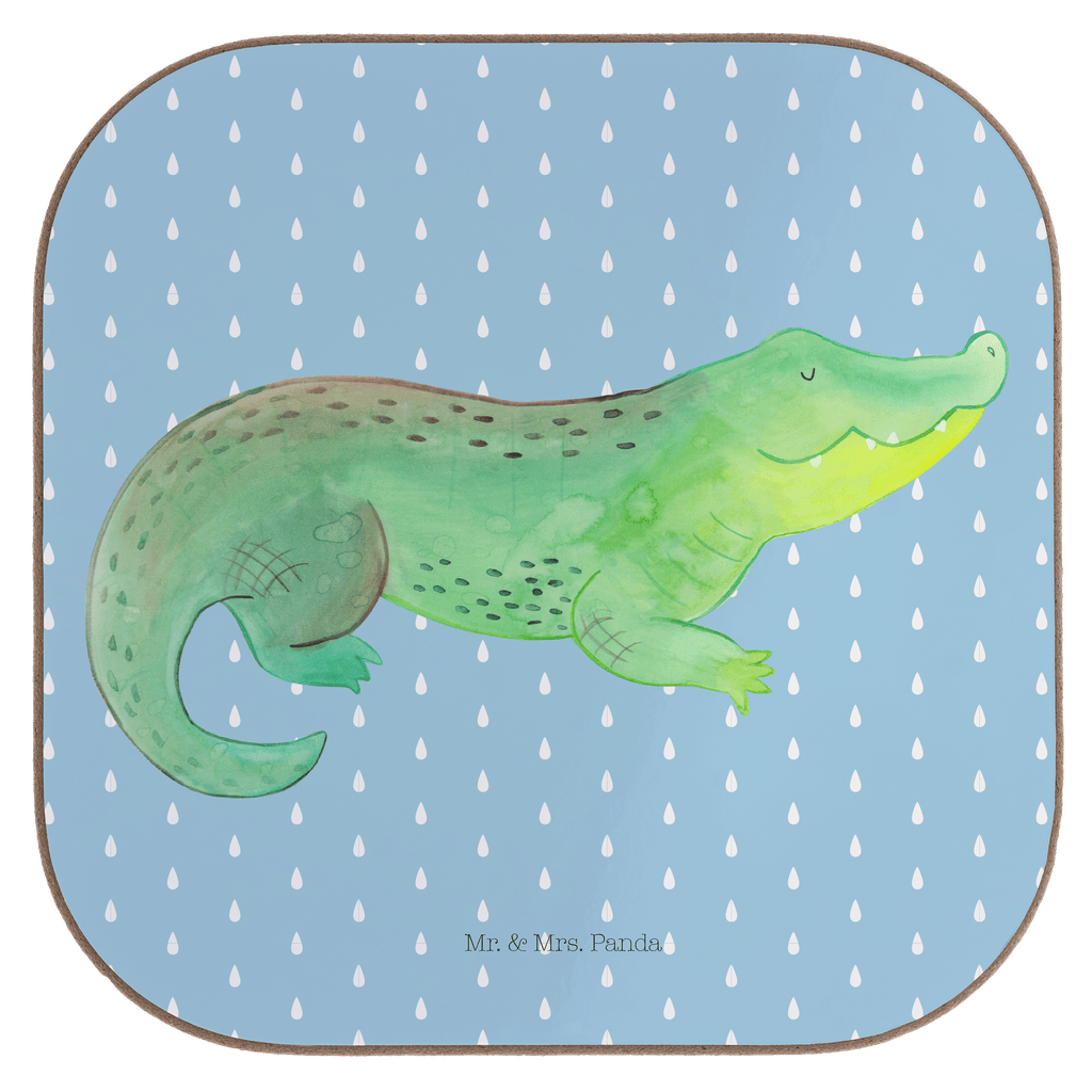 Quadratische Untersetzer Krokodil Bierdeckel, Glasuntersetzer, Untersetzer Gläser, Getränkeuntersetzer, Meerestiere, Meer, Urlaub, Krokodil, Krokodile, verrückt sein, spontan sein, Abenteuerlust, Reiselust, Freundin, beste Freundin, Lieblingsmensch