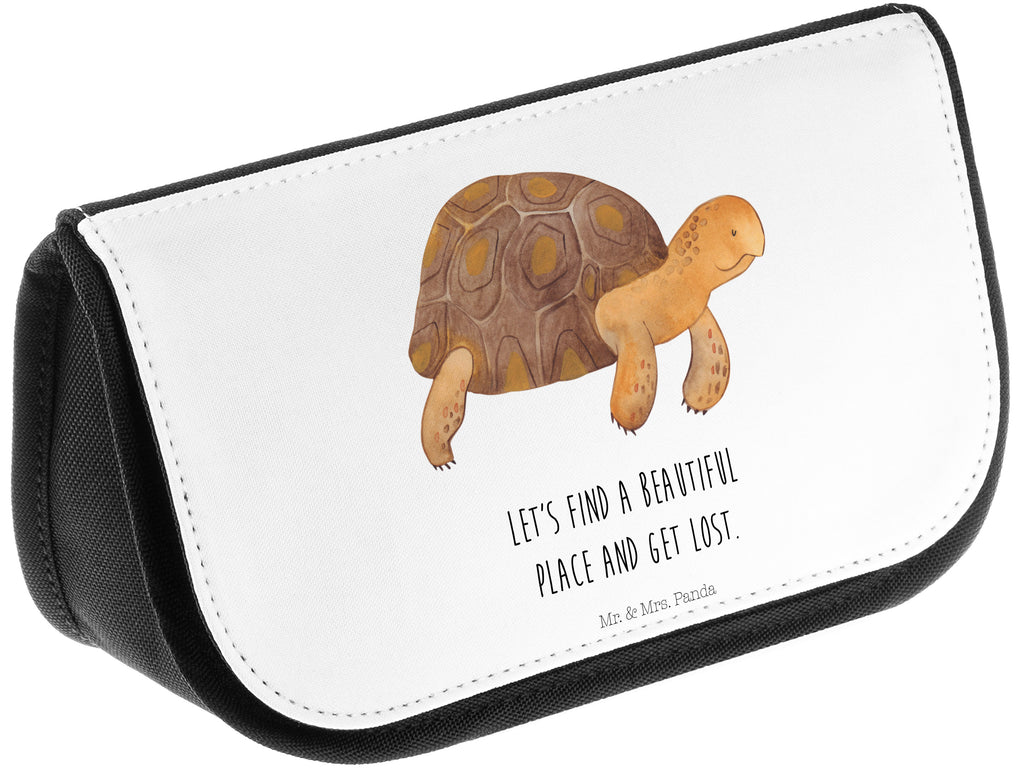 Kosmetiktasche Schildkröte marschiert Kosmetikbeutel, Kulturtasche, Kulturbeutel, Schminktasche, Make-Up Tasche, Meerestiere, Meer, Urlaub, Schildkröte, Schildkröten, get lost, Abenteuer, Reiselust, Inspiration, Neustart, Motivation, Lieblingsmensch