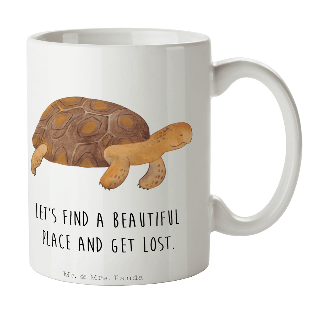Tasse Schildkröte marschiert Schildkröte, Schildkröten, get lost, Abenteuer, Reiselust, Inspiration, Neustart, Motivation, Lieblingsmensch	 Becher, Kaffeetasse, Kaffeebecher, Tee, Frühstück, Büro  Meerestiere, Meer, Urlaub