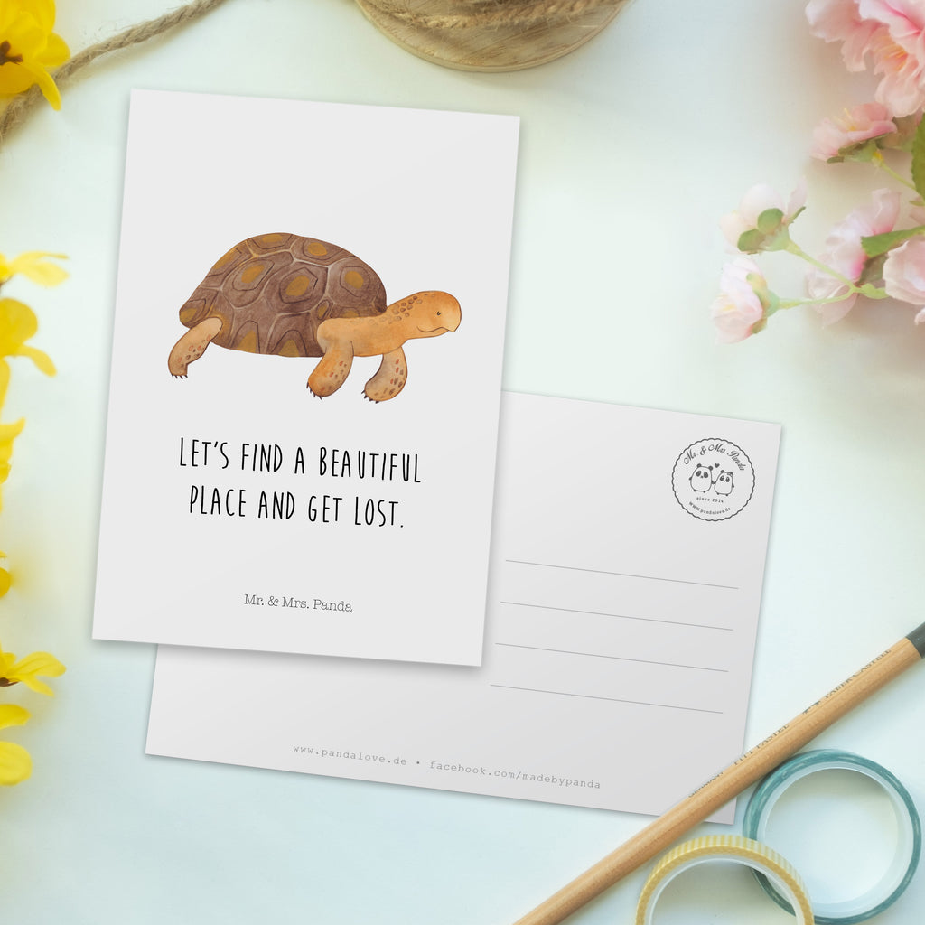 Postkarte Schildkröte marschiert Geschenkkarte, Grußkarte, Karte, Einladung, Ansichtskarte, Geburtstagskarte, Einladungskarte, Dankeskarte, Meerestiere, Meer, Urlaub, Schildkröte, Schildkröten, get lost, Abenteuer, Reiselust, Inspiration, Neustart, Motivation, Lieblingsmensch
