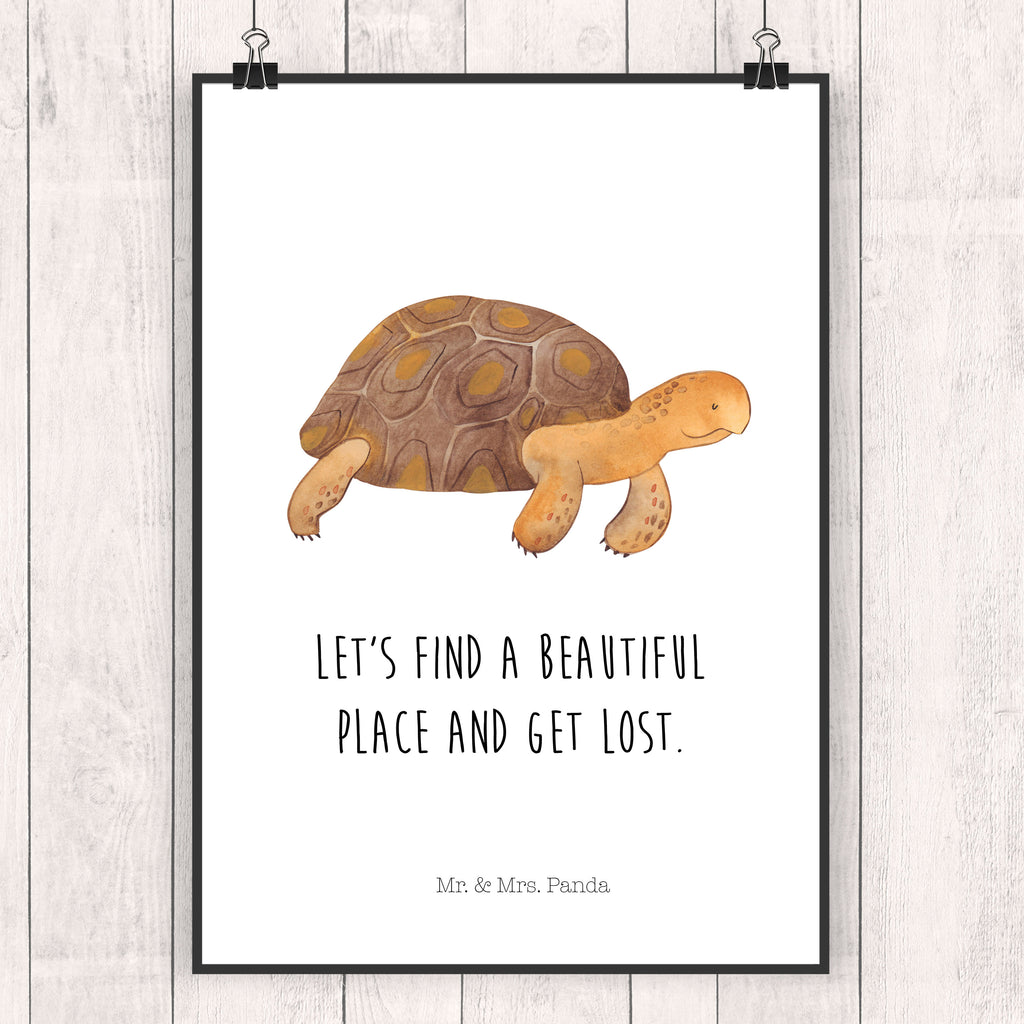 Poster Schildkröte marschiert Poster, Wandposter, Bild, Wanddeko, Küchenposter, Kinderposter, Wanddeko Bild, Raumdekoration, Wanddekoration, Handgemaltes Poster, Mr. & Mrs. Panda Poster, Designposter, Kunstdruck, Posterdruck, Meerestiere, Meer, Urlaub, Schildkröte, Schildkröten, get lost, Abenteuer, Reiselust, Inspiration, Neustart, Motivation, Lieblingsmensch