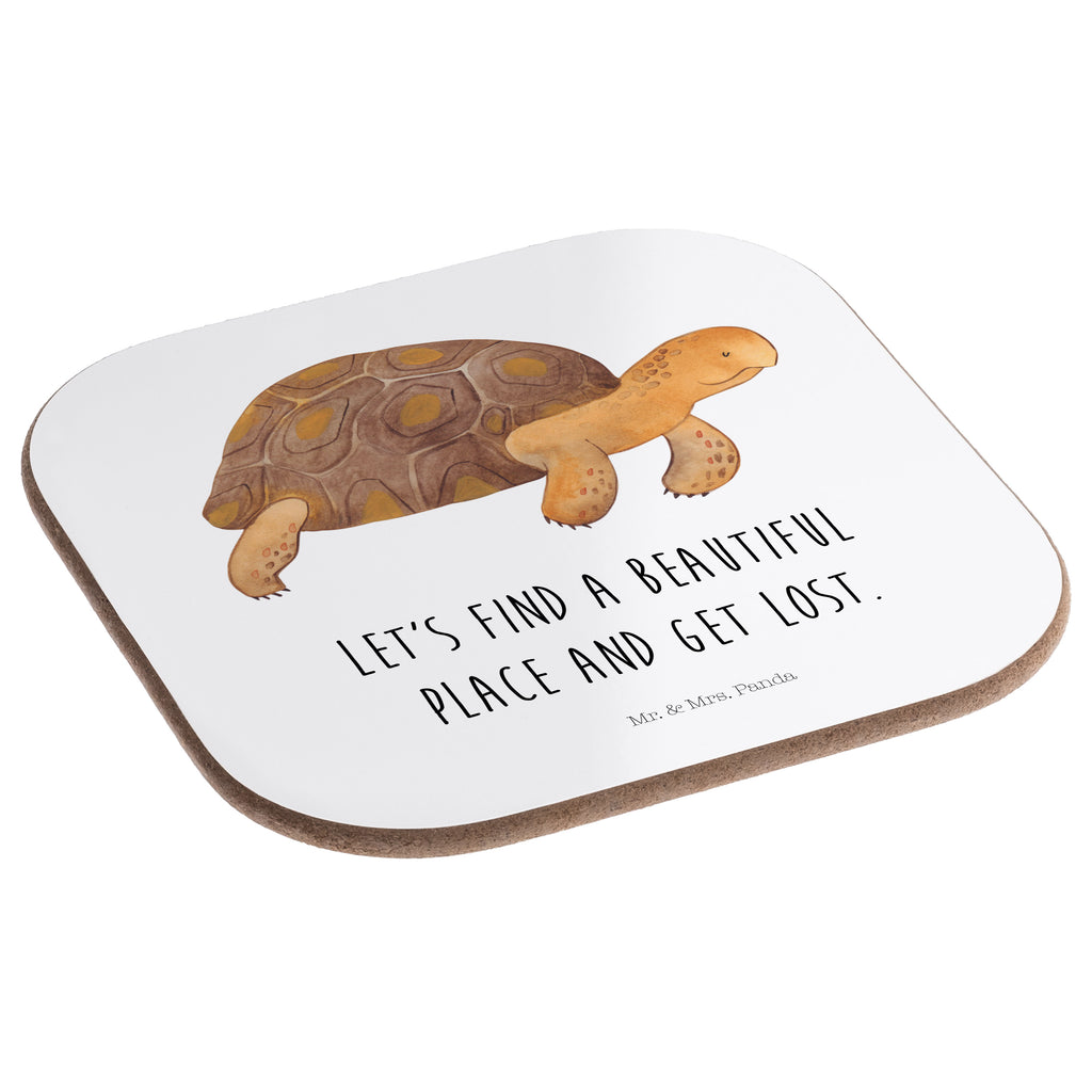 Quadratische Untersetzer Schildkröte marschiert Bierdeckel, Glasuntersetzer, Untersetzer Gläser, Getränkeuntersetzer, Meerestiere, Meer, Urlaub, Schildkröte, Schildkröten, get lost, Abenteuer, Reiselust, Inspiration, Neustart, Motivation, Lieblingsmensch