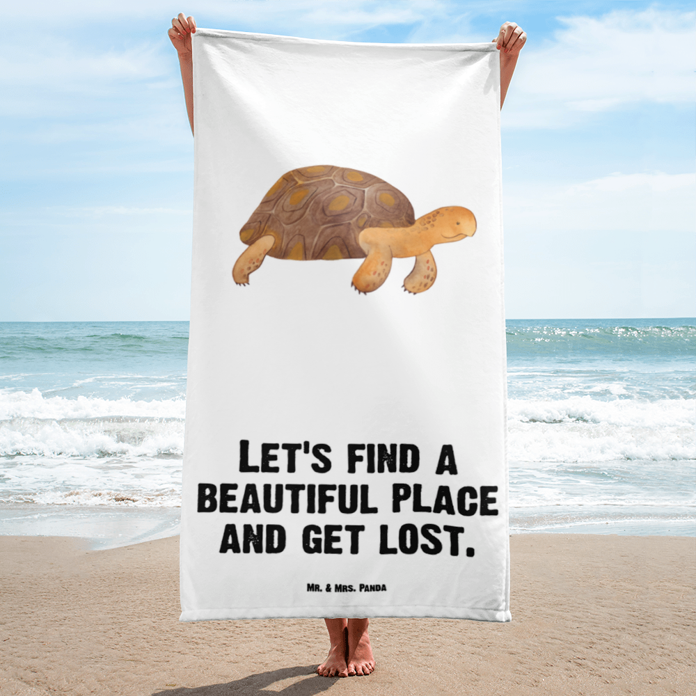 XL Badehandtuch Schildkröte marschiert Handtuch, Badetuch, Duschtuch, Strandtuch, Saunatuch, Meerestiere, Meer, Urlaub, Schildkröte, Schildkröten, get lost, Abenteuer, Reiselust, Inspiration, Neustart, Motivation, Lieblingsmensch