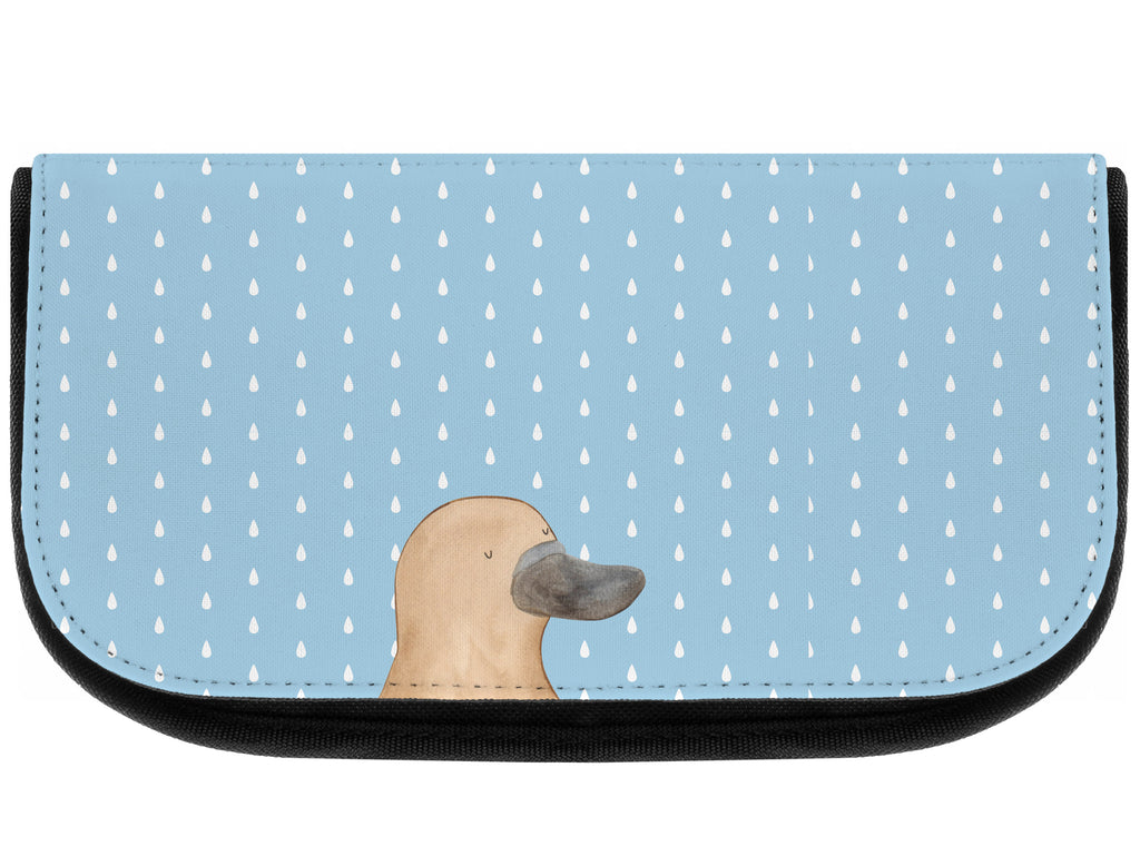 Kosmetiktasche Schnabeltier mutig Kosmetikbeutel, Kulturtasche, Kulturbeutel, Schminktasche, Make-Up Tasche, Meerestiere, Meer, Urlaub, Schnabeltier, Mut, mutig, Lebensweisheit, Schnabeltiere, Motivation, Training, Büro, Arbeit, Neuanfang, Neustart, Weltreise, Raodtrip