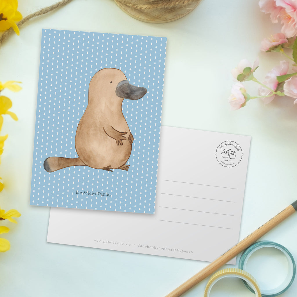 Postkarte Schnabeltier mutig Geschenkkarte, Grußkarte, Karte, Einladung, Ansichtskarte, Geburtstagskarte, Einladungskarte, Dankeskarte, Meerestiere, Meer, Urlaub, Schnabeltier, Mut, mutig, Lebensweisheit, Schnabeltiere, Motivation, Training, Büro, Arbeit, Neuanfang, Neustart, Weltreise, Raodtrip