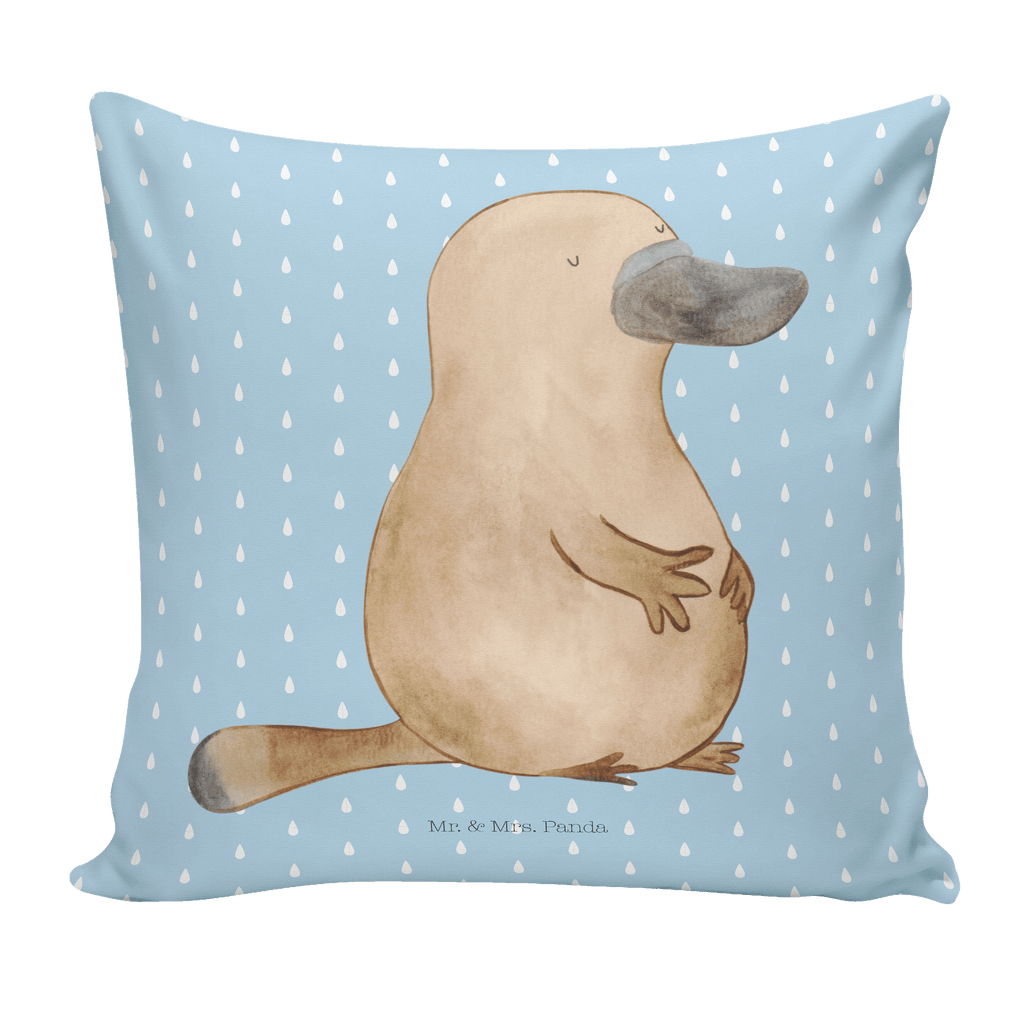 40x40 Kissen Schnabeltier mutig Kissenhülle, Kopfkissen, Sofakissen, Dekokissen, Motivkissen, Meerestiere, Meer, Urlaub, Schnabeltier, Mut, mutig, Lebensweisheit, Schnabeltiere, Motivation, Training, Büro, Arbeit, Neuanfang, Neustart, Weltreise, Raodtrip