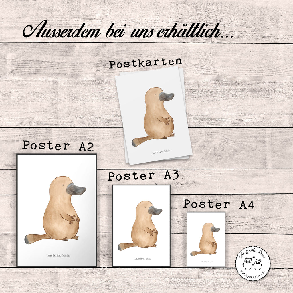 Poster Schnabeltier mutig Poster, Wandposter, Bild, Wanddeko, Küchenposter, Kinderposter, Wanddeko Bild, Raumdekoration, Wanddekoration, Handgemaltes Poster, Mr. & Mrs. Panda Poster, Designposter, Kunstdruck, Posterdruck, Meerestiere, Meer, Urlaub, Schnabeltier, Mut, mutig, Lebensweisheit, Schnabeltiere, Motivation, Training, Büro, Arbeit, Neuanfang, Neustart, Weltreise, Raodtrip