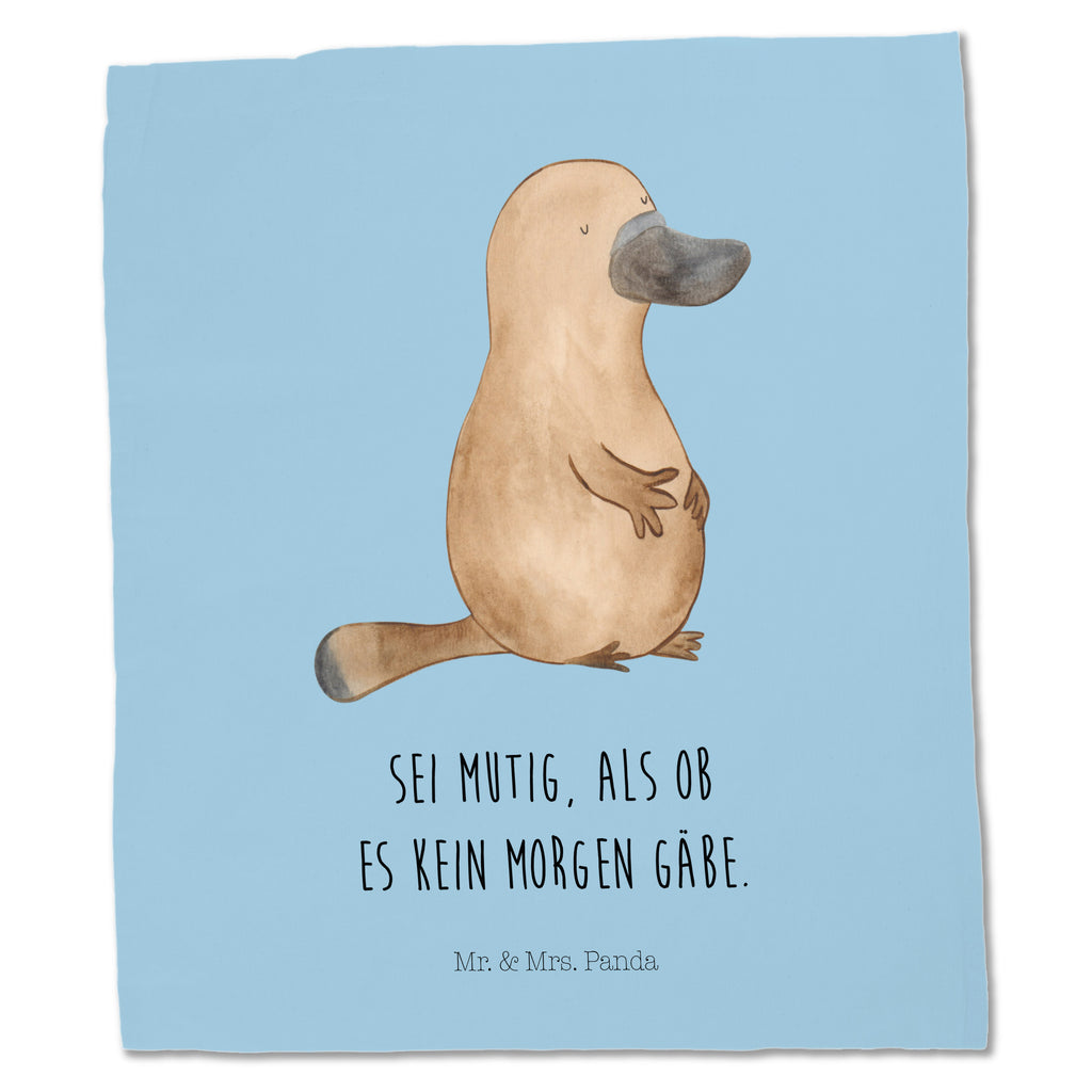 Tragetasche Schnabeltier mutig Beuteltasche, Beutel, Einkaufstasche, Jutebeutel, Stoffbeutel, Meerestiere, Meer, Urlaub, Schnabeltier, Mut, mutig, Lebensweisheit, Schnabeltiere, Motivation, Training, Büro, Arbeit, Neuanfang, Neustart, Weltreise, Raodtrip