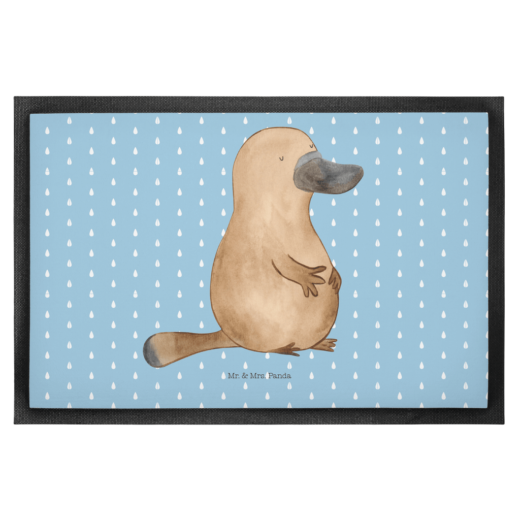 Fußmatte Schnabeltier mutig Schnabeltier, Mut, mutig, Lebensweisheit, Schnabeltiere, Motivation, Training, Büro, Arbeit, Neuanfang, Neustart, Weltreise, Raodtrip	 Türvorleger, Schmutzmatte, Fußabtreter, Matte, Schmutzfänger, Fußabstreifer, Schmutzfangmatte, Türmatte, Motivfußmatte,  Haustürmatte, Vorleger  Meerestiere, Meer, Urlaub