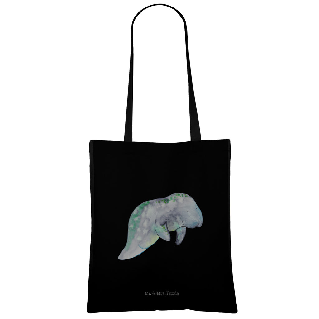 Tragetasche Seekuh chillt Beuteltasche, Beutel, Einkaufstasche, Jutebeutel, Stoffbeutel, Meerestiere, Meer, Urlaub, Seekuh, Seekühe, Diät, Abnehmen, Zucker, Diätwahn, Essen, Süßigkeiten