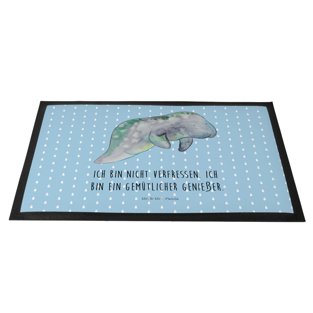 Fußmatte Seekuh chillt Seekuh, Seekühe, Diät, Abnehmen, Zucker, Diätwahn, Essen, Süßigkeiten Türvorleger, Schmutzmatte, Fußabtreter, Matte, Schmutzfänger, Fußabstreifer, Schmutzfangmatte, Türmatte, Motivfußmatte,  Haustürmatte, Vorleger  Meerestiere, Meer, Urlaub