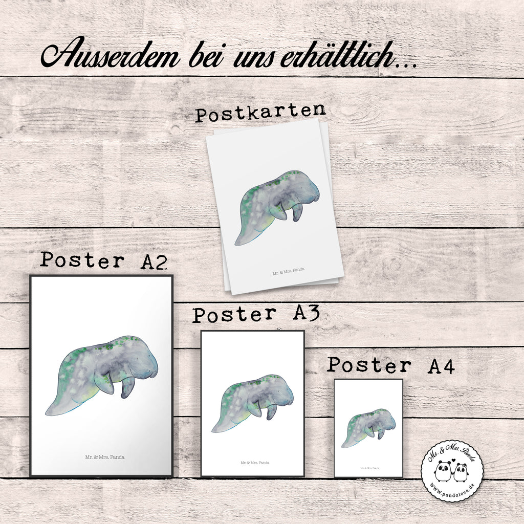 Poster Seekuh chillt Poster, Wandposter, Bild, Wanddeko, Küchenposter, Kinderposter, Wanddeko Bild, Raumdekoration, Wanddekoration, Handgemaltes Poster, Mr. & Mrs. Panda Poster, Designposter, Kunstdruck, Posterdruck, Meerestiere, Meer, Urlaub, Seekuh, Seekühe, Diät, Abnehmen, Zucker, Diätwahn, Essen, Süßigkeiten