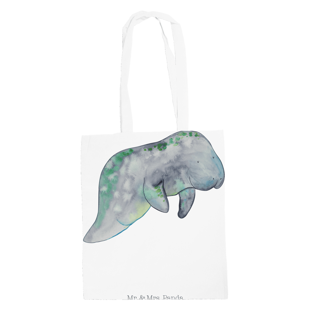 Tragetasche Seekuh chillt Beuteltasche, Beutel, Einkaufstasche, Jutebeutel, Stoffbeutel, Meerestiere, Meer, Urlaub, Seekuh, Seekühe, Diät, Abnehmen, Zucker, Diätwahn, Essen, Süßigkeiten
