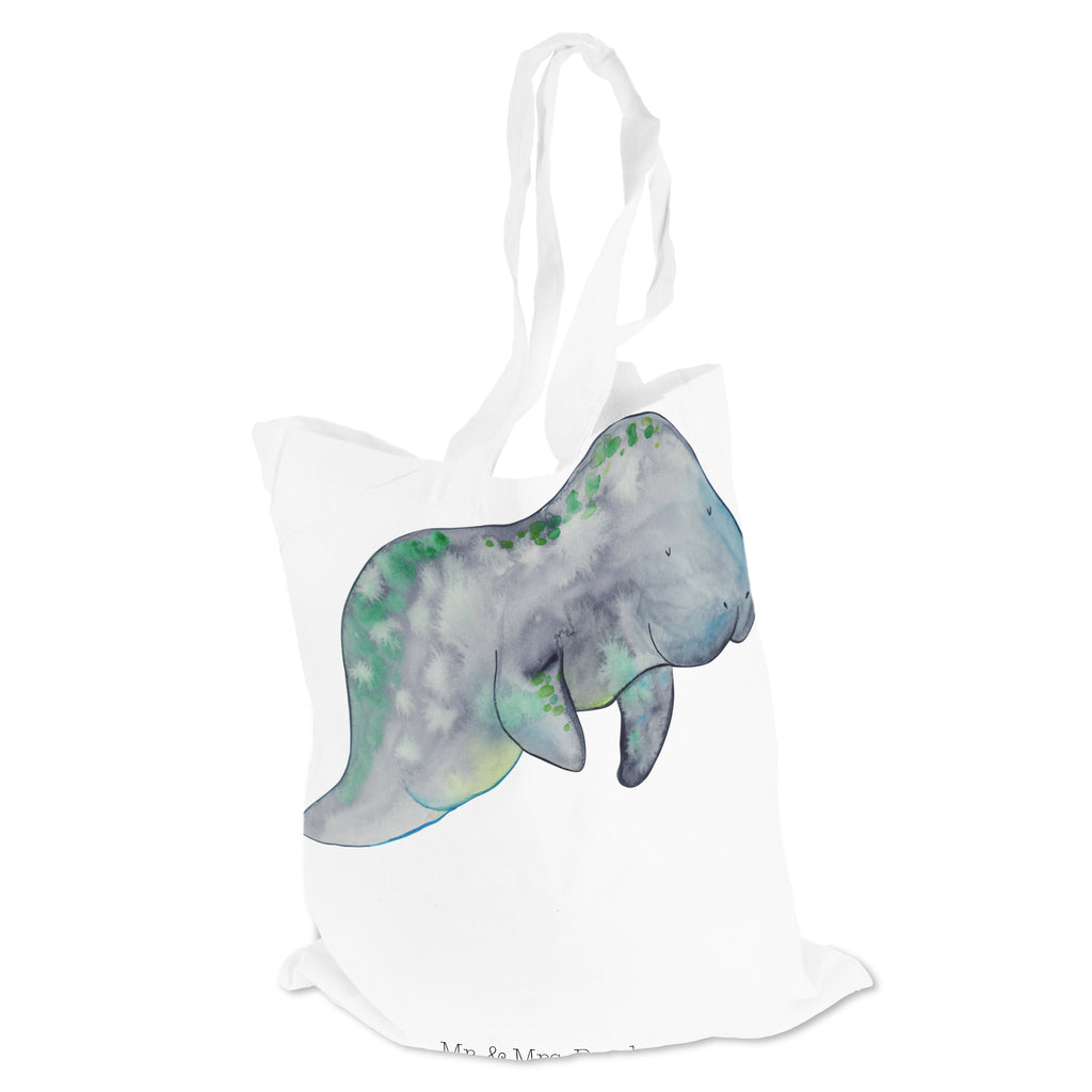 Tragetasche Seekuh chillt Beuteltasche, Beutel, Einkaufstasche, Jutebeutel, Stoffbeutel, Meerestiere, Meer, Urlaub, Seekuh, Seekühe, Diät, Abnehmen, Zucker, Diätwahn, Essen, Süßigkeiten