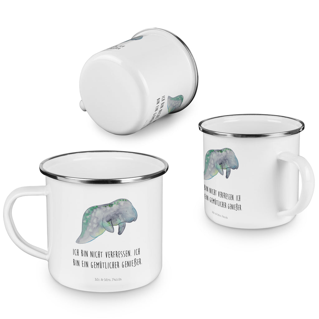 Camping Emaille Tasse Seekuh chillt Campingtasse, Trinkbecher, Metalltasse, Outdoor Tasse, Emaille Trinkbecher, Blechtasse Outdoor, Emaille Campingbecher, Edelstahl Trinkbecher, Metalltasse für Camping, Kaffee Blechtasse, Camping Tasse Metall, Meerestiere, Meer, Urlaub, Seekuh, Seekühe, Diät, Abnehmen, Zucker, Diätwahn, Essen, Süßigkeiten