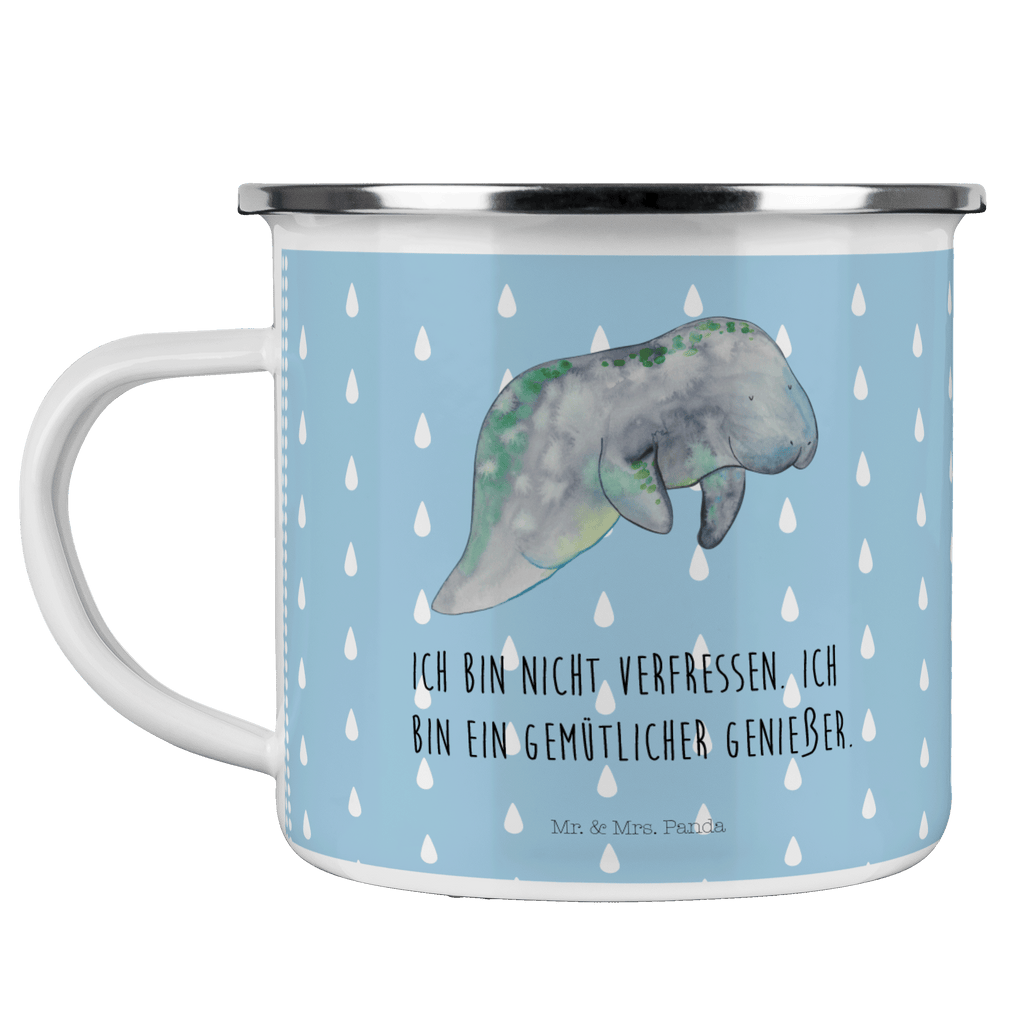 Camping Emaille Tasse Seekuh chillt Campingtasse, Trinkbecher, Metalltasse, Outdoor Tasse, Emaille Trinkbecher, Blechtasse Outdoor, Emaille Campingbecher, Edelstahl Trinkbecher, Metalltasse für Camping, Kaffee Blechtasse, Camping Tasse Metall, Meerestiere, Meer, Urlaub, Seekuh, Seekühe, Diät, Abnehmen, Zucker, Diätwahn, Essen, Süßigkeiten