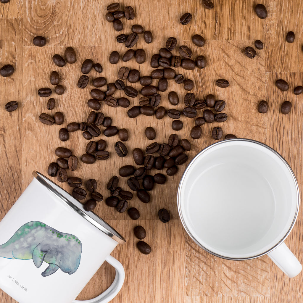 Camping Emaille Tasse Seekuh chillt Campingtasse, Trinkbecher, Metalltasse, Outdoor Tasse, Emaille Trinkbecher, Blechtasse Outdoor, Emaille Campingbecher, Edelstahl Trinkbecher, Metalltasse für Camping, Kaffee Blechtasse, Camping Tasse Metall, Meerestiere, Meer, Urlaub, Seekuh, Seekühe, Diät, Abnehmen, Zucker, Diätwahn, Essen, Süßigkeiten