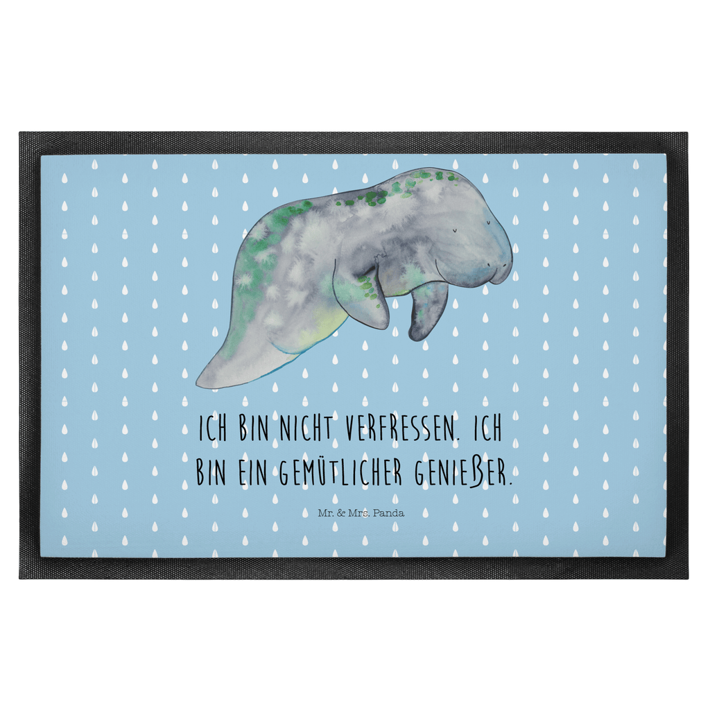 Fußmatte Seekuh chillt Seekuh, Seekühe, Diät, Abnehmen, Zucker, Diätwahn, Essen, Süßigkeiten Türvorleger, Schmutzmatte, Fußabtreter, Matte, Schmutzfänger, Fußabstreifer, Schmutzfangmatte, Türmatte, Motivfußmatte,  Haustürmatte, Vorleger  Meerestiere, Meer, Urlaub