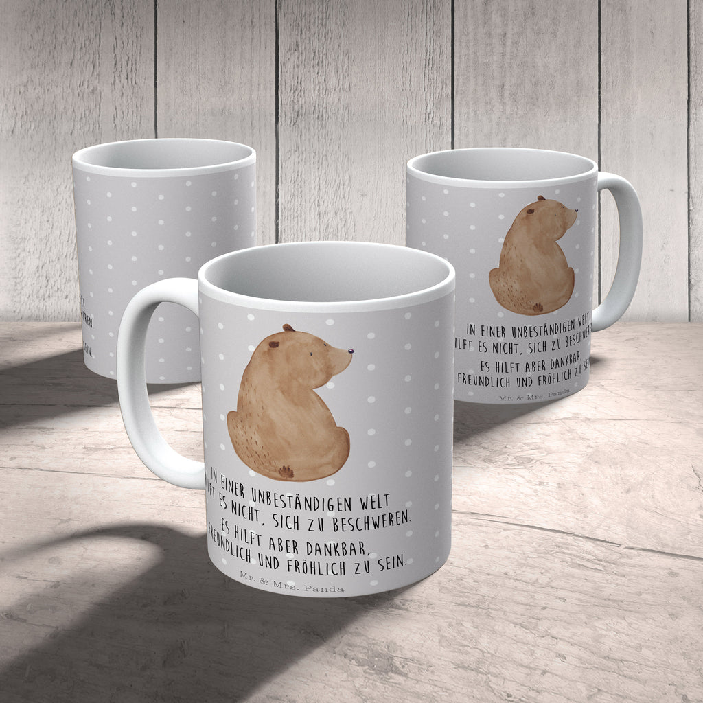 Tasse Bär Schulterblick Bär, Selbstachtung, Weltansicht, Motivation, Bären, Bärenliebe, Weisheit  Becher, Kaffeetasse, Kaffeebecher, Tee, Frühstück, Büro  Bär, Teddy, Teddybär