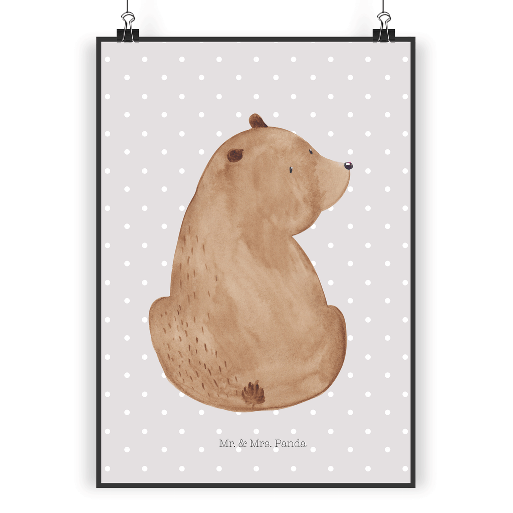 Poster Bär Schulterblick Poster, Wandposter, Bild, Wanddeko, Küchenposter, Kinderposter, Wanddeko Bild, Raumdekoration, Wanddekoration, Handgemaltes Poster, Mr. & Mrs. Panda Poster, Designposter, Kunstdruck, Posterdruck, Bär, Teddy, Teddybär, Selbstachtung, Weltansicht, Motivation, Bären, Bärenliebe, Weisheit
