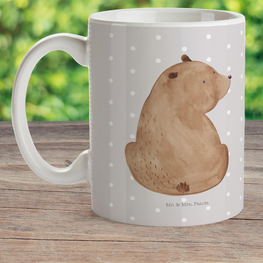 Kindertasse Bär Schulterblick Kunststoff Tasse, Kindergarten, Tasse, Trinkbecher, Camping Becher, Kaffeetasse, Kunststoffbecher, Kindergartenbecher, Outdoorgeschirr, Kunststoffgeschirr, Reisebecher, Reisetasse, Kinderbecher, Bär, Teddy, Teddybär, Selbstachtung, Weltansicht, Motivation, Bären, Bärenliebe, Weisheit