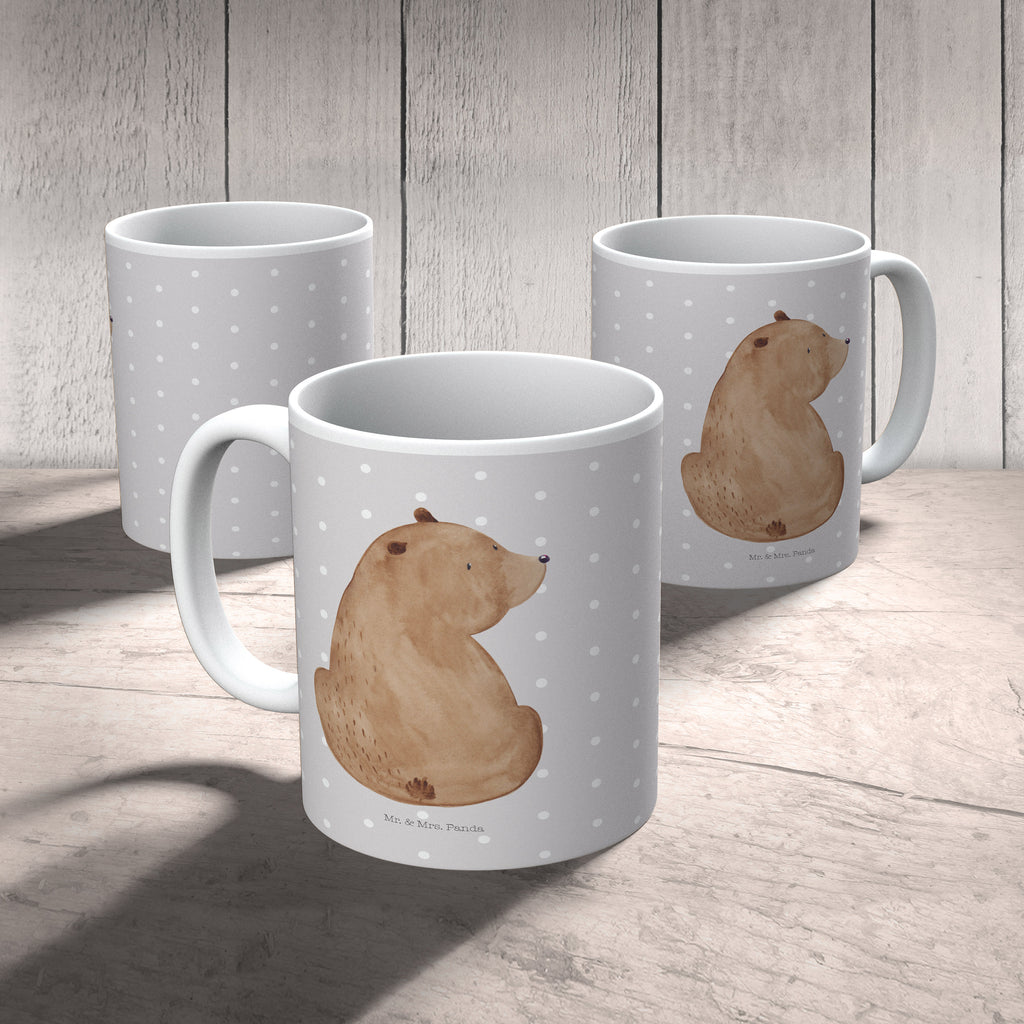 Kindertasse Bär Schulterblick Kunststoff Tasse, Kindergarten, Tasse, Trinkbecher, Camping Becher, Kaffeetasse, Kunststoffbecher, Kindergartenbecher, Outdoorgeschirr, Kunststoffgeschirr, Reisebecher, Reisetasse, Kinderbecher, Bär, Teddy, Teddybär, Selbstachtung, Weltansicht, Motivation, Bären, Bärenliebe, Weisheit