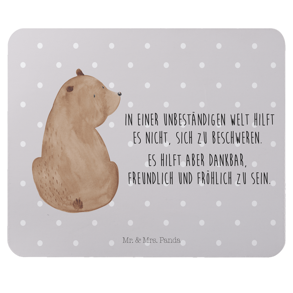 Mauspad Bär Schulterblick Mousepad, Computer zubehör, Büroausstattung, PC Zubehör, Arbeitszimmer, Mauspad, Einzigartiges Mauspad, Designer Mauspad, Bär, Teddy, Teddybär, Selbstachtung, Weltansicht, Motivation, Bären, Bärenliebe, Weisheit