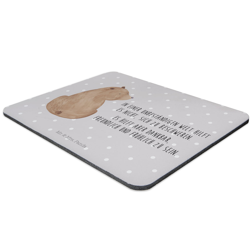 Mauspad Bär Schulterblick Mousepad, Computer zubehör, Büroausstattung, PC Zubehör, Arbeitszimmer, Mauspad, Einzigartiges Mauspad, Designer Mauspad, Bär, Teddy, Teddybär, Selbstachtung, Weltansicht, Motivation, Bären, Bärenliebe, Weisheit