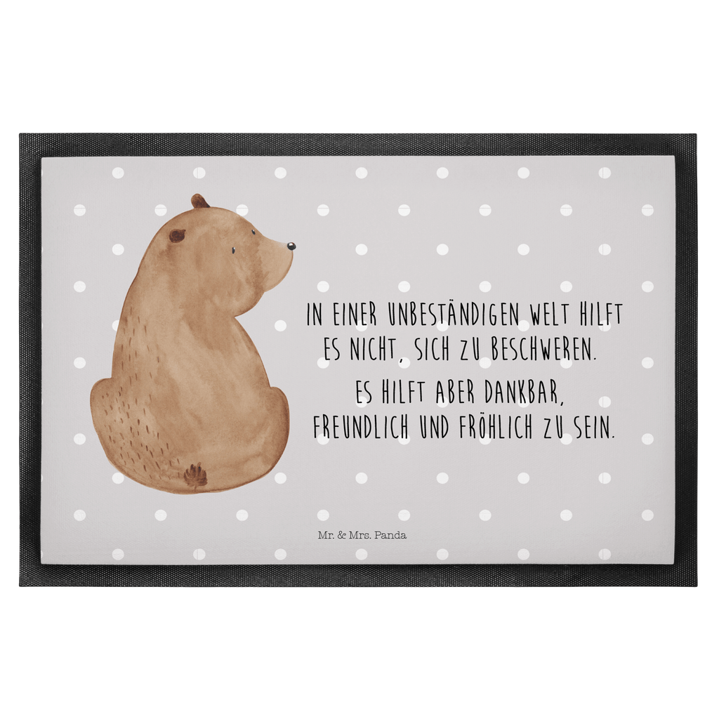 Fußmatte Bär Schulterblick Bär, Selbstachtung, Weltansicht, Motivation, Bären, Bärenliebe, Weisheit  Türvorleger, Schmutzmatte, Fußabtreter, Matte, Schmutzfänger, Fußabstreifer, Schmutzfangmatte, Türmatte, Motivfußmatte,  Haustürmatte, Vorleger  Bär, Teddy, Teddybär