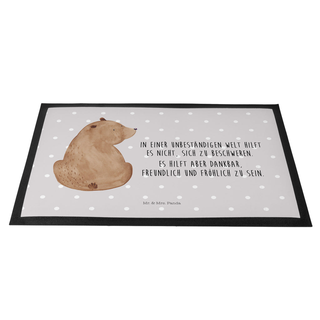 Fußmatte Bär Schulterblick Bär, Selbstachtung, Weltansicht, Motivation, Bären, Bärenliebe, Weisheit  Türvorleger, Schmutzmatte, Fußabtreter, Matte, Schmutzfänger, Fußabstreifer, Schmutzfangmatte, Türmatte, Motivfußmatte,  Haustürmatte, Vorleger  Bär, Teddy, Teddybär