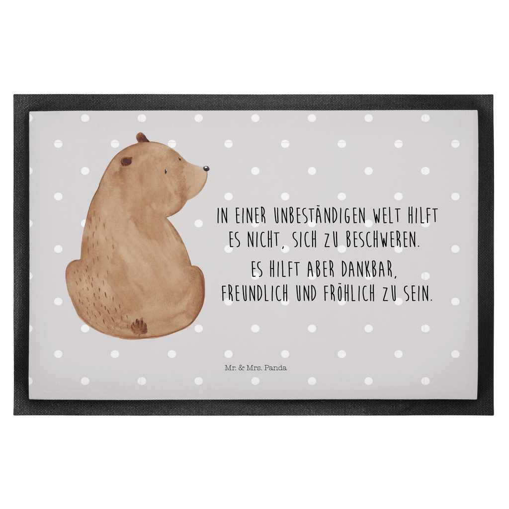 Fußmatte Bär Schulterblick Bär, Selbstachtung, Weltansicht, Motivation, Bären, Bärenliebe, Weisheit  Türvorleger, Schmutzmatte, Fußabtreter, Matte, Schmutzfänger, Fußabstreifer, Schmutzfangmatte, Türmatte, Motivfußmatte,  Haustürmatte, Vorleger  Bär, Teddy, Teddybär