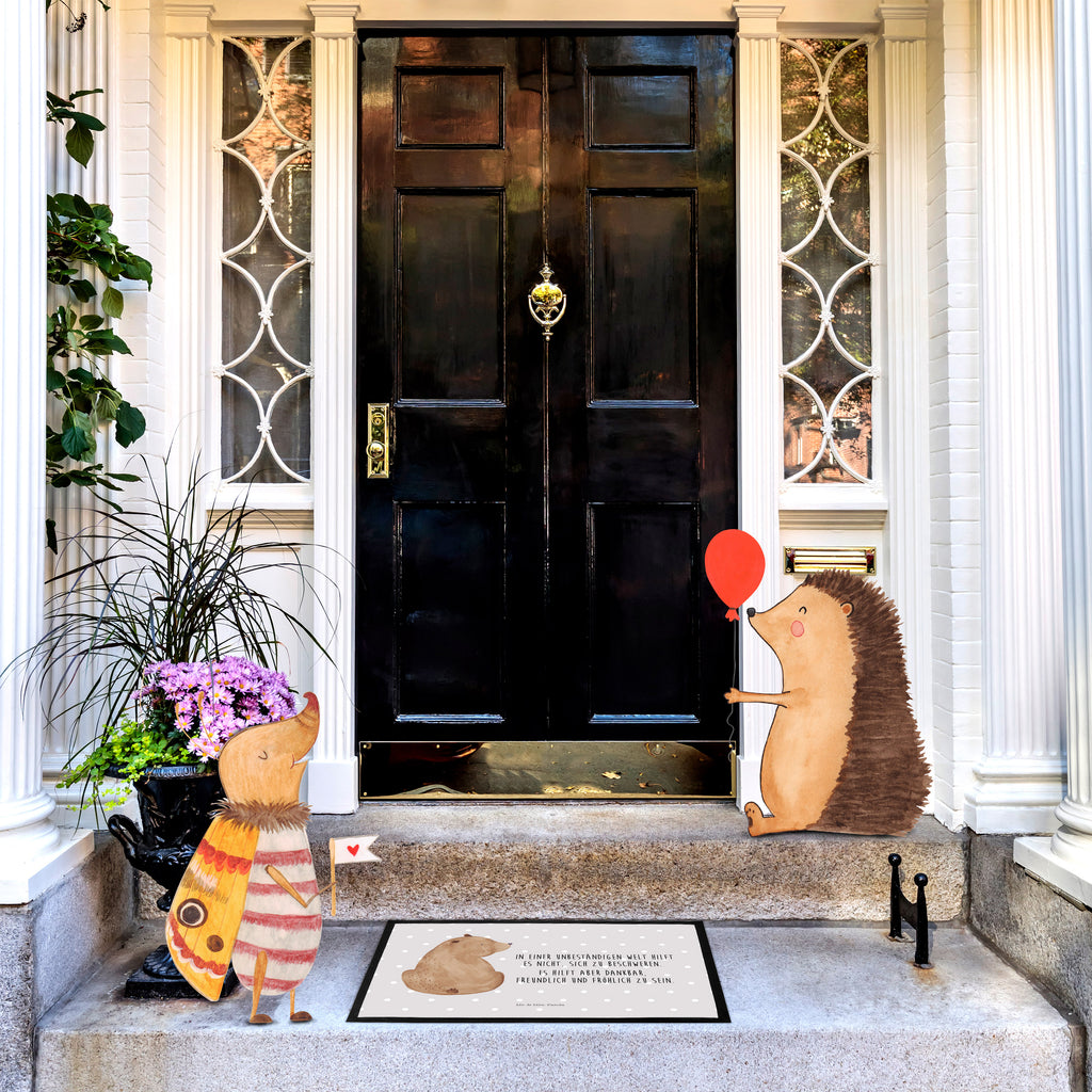 Fußmatte Bär Schulterblick Bär, Selbstachtung, Weltansicht, Motivation, Bären, Bärenliebe, Weisheit  Türvorleger, Schmutzmatte, Fußabtreter, Matte, Schmutzfänger, Fußabstreifer, Schmutzfangmatte, Türmatte, Motivfußmatte,  Haustürmatte, Vorleger  Bär, Teddy, Teddybär