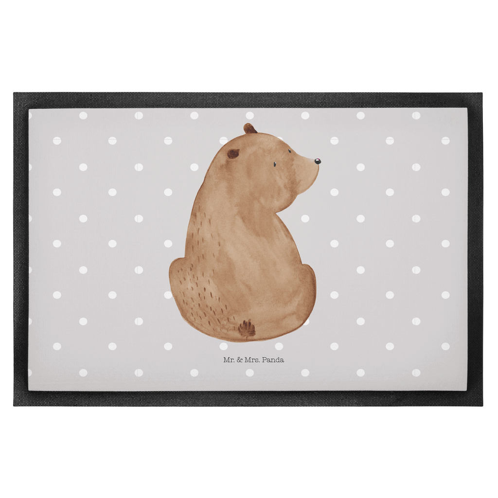 Fußmatte Bär Schulterblick Bär, Selbstachtung, Weltansicht, Motivation, Bären, Bärenliebe, Weisheit  Türvorleger, Schmutzmatte, Fußabtreter, Matte, Schmutzfänger, Fußabstreifer, Schmutzfangmatte, Türmatte, Motivfußmatte,  Haustürmatte, Vorleger  Bär, Teddy, Teddybär