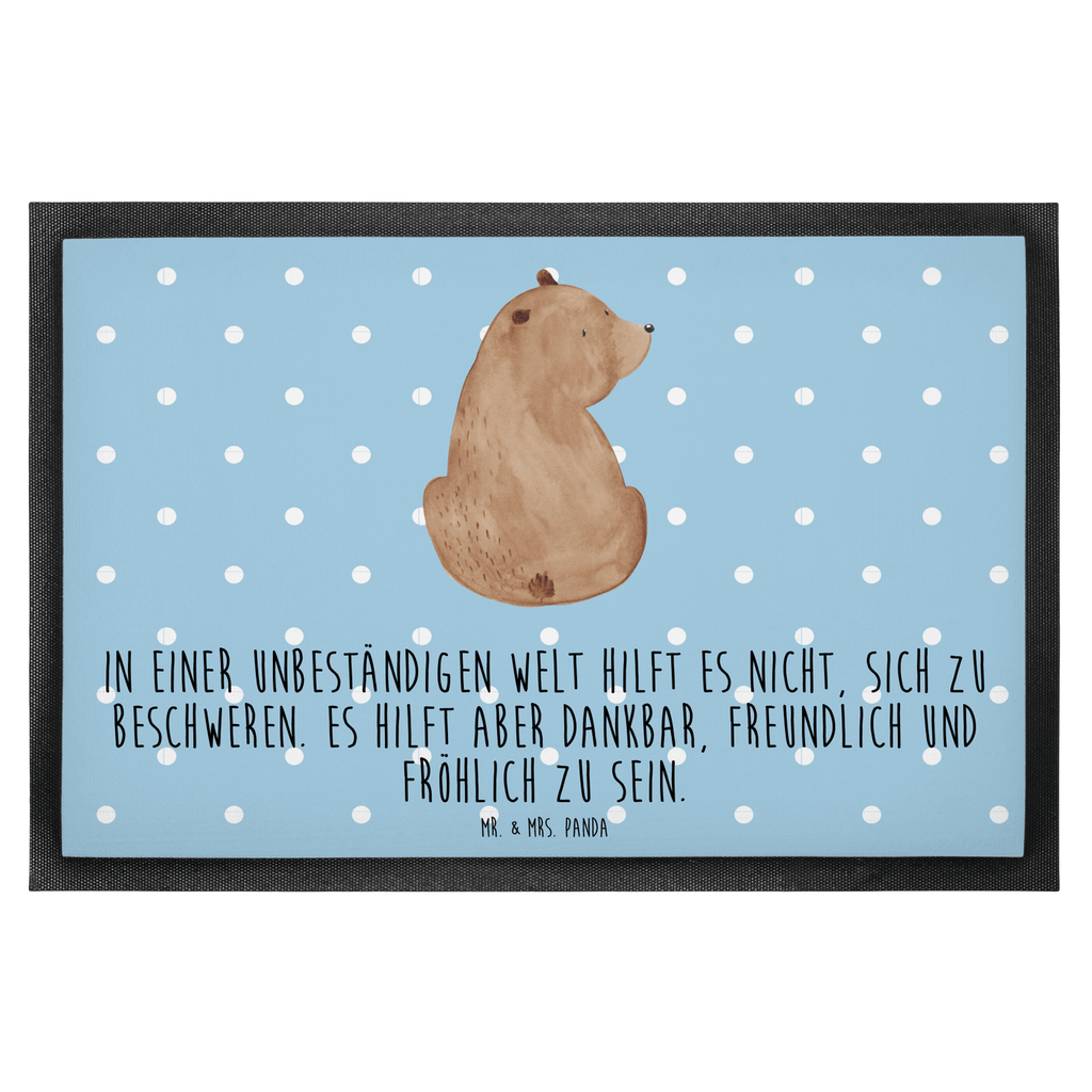 Fußmatte Bär Schulterblick Bär, Selbstachtung, Weltansicht, Motivation, Bären, Bärenliebe, Weisheit  Türvorleger, Schmutzmatte, Fußabtreter, Matte, Schmutzfänger, Fußabstreifer, Schmutzfangmatte, Türmatte, Motivfußmatte,  Haustürmatte, Vorleger  Bär, Teddy, Teddybär
