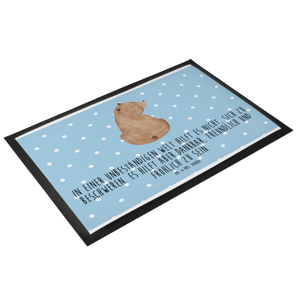 Fußmatte Bär Schulterblick Bär, Selbstachtung, Weltansicht, Motivation, Bären, Bärenliebe, Weisheit  Türvorleger, Schmutzmatte, Fußabtreter, Matte, Schmutzfänger, Fußabstreifer, Schmutzfangmatte, Türmatte, Motivfußmatte,  Haustürmatte, Vorleger  Bär, Teddy, Teddybär
