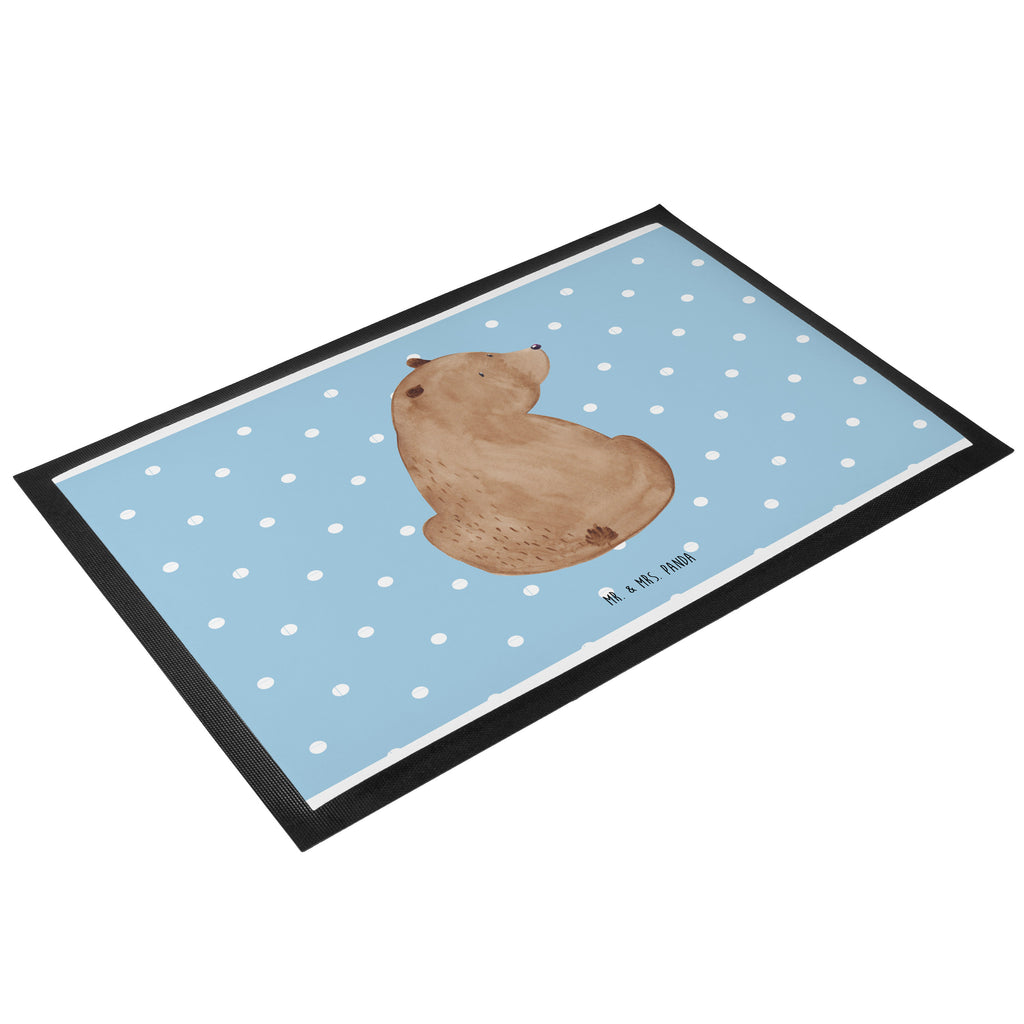 Fußmatte Bär Schulterblick Bär, Selbstachtung, Weltansicht, Motivation, Bären, Bärenliebe, Weisheit  Türvorleger, Schmutzmatte, Fußabtreter, Matte, Schmutzfänger, Fußabstreifer, Schmutzfangmatte, Türmatte, Motivfußmatte,  Haustürmatte, Vorleger  Bär, Teddy, Teddybär