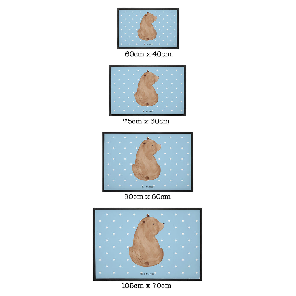 Fußmatte Bär Schulterblick Bär, Selbstachtung, Weltansicht, Motivation, Bären, Bärenliebe, Weisheit  Türvorleger, Schmutzmatte, Fußabtreter, Matte, Schmutzfänger, Fußabstreifer, Schmutzfangmatte, Türmatte, Motivfußmatte,  Haustürmatte, Vorleger  Bär, Teddy, Teddybär