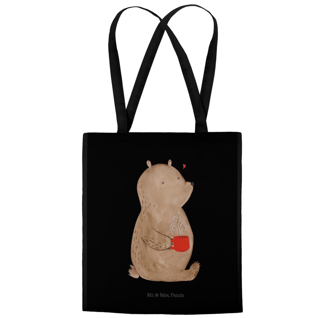 Tragetasche Bär Kaffee Beuteltasche, Beutel, Einkaufstasche, Jutebeutel, Stoffbeutel, Bär, Teddy, Teddybär, Kaffee, Coffee, Bären, guten Morgen, Morgenroutine, Welt erobern, Welt retten, Motivation