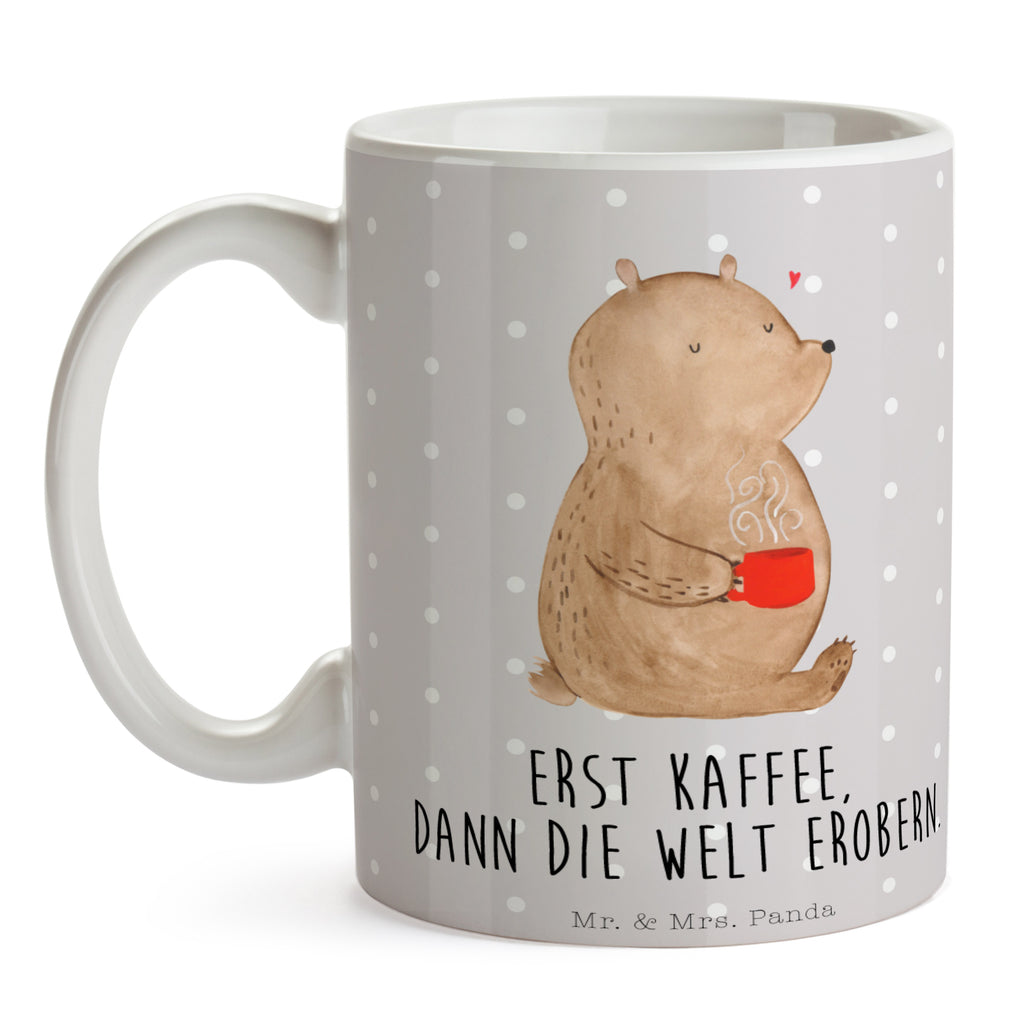 Tasse Bär Kaffee Kaffee, Coffee, Bär, Bären, guten Morgen, Morgenroutine, Welt erobern, Welt retten, Motivation	 Becher, Kaffeetasse, Kaffeebecher, Tee, Frühstück, Büro  Bär, Teddy, Teddybär