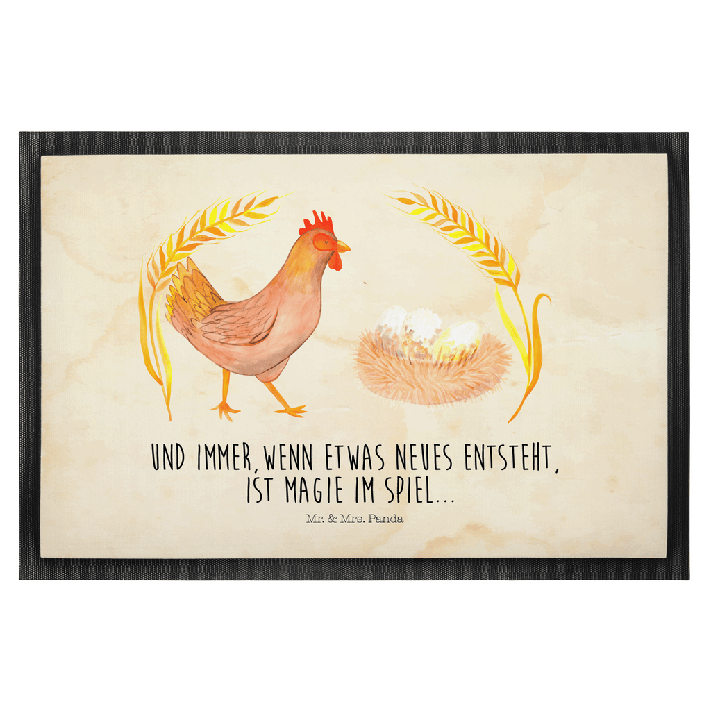 Fußmatte Huhn stolz Hahn, Henne, Hühner, Eier, Bauernhof, Hof, Landleben, Motivation, Geburt, Magie, Spruch, Schwangerschaft Türvorleger, Schmutzmatte, Fußabtreter, Matte, Schmutzfänger, Fußabstreifer, Schmutzfangmatte, Türmatte, Motivfußmatte,  Haustürmatte, Vorleger  Bauernhof, Hoftiere, Landwirt, Landwirtin