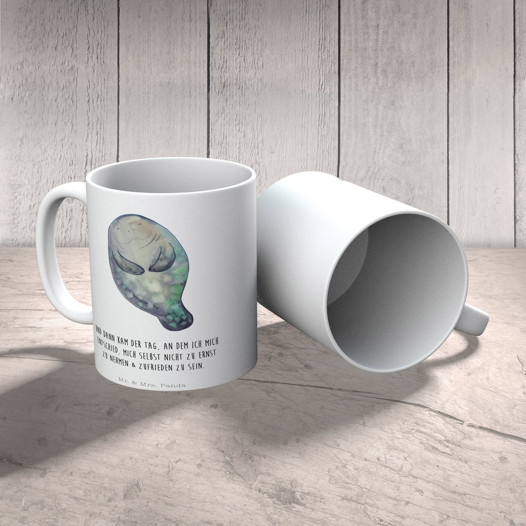 Tasse Seekuh happy Seekuh, Seekühe, Selbstliebe, Respekt, Neuanfang, Neustart, Achtsamkeit, Zufrieden, Liebeskummer, Freundin	 Becher, Kaffeetasse, Kaffeebecher, Tee, Frühstück, Büro  Meerestiere, Meer, Urlaub